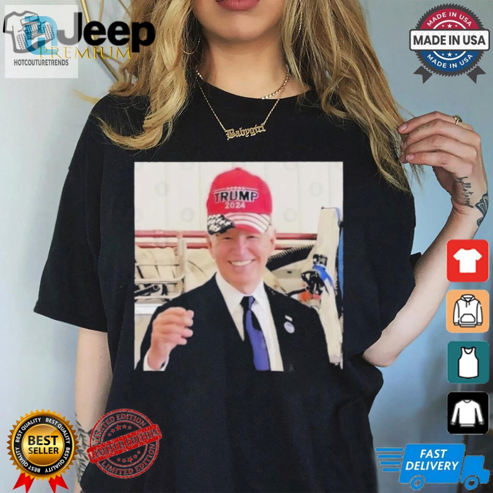 Biden Wears Trump Maga Hat Tshirt  Hilarious  Unique