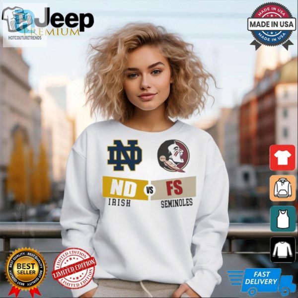 Epic Battle Tee Notre Dame Vs Florida State 2024 Clash hotcouturetrends 1