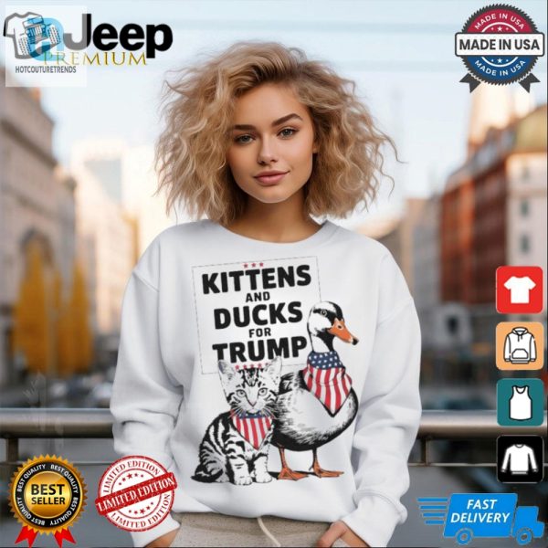 Funny Kittens Ducks For Trump Cats Tshirt Hilarious Wear hotcouturetrends 1