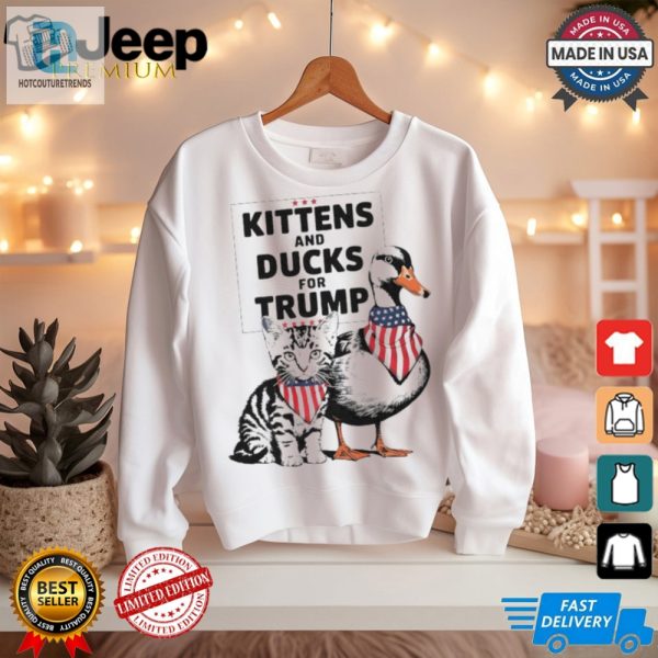 Funny Kittens Ducks For Trump Cats Tshirt Hilarious Wear hotcouturetrends 1 2