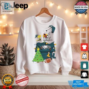 Eagles Xmas 2024 Snoopy Woodstock Laughter Tee hotcouturetrends 1 2