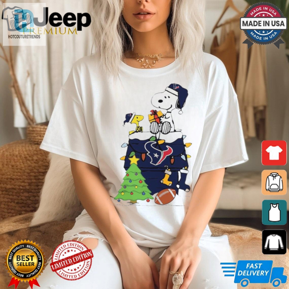 Funny Snoopy  Woodstock Texans Xmas 2024 Shirt  Unique Gift