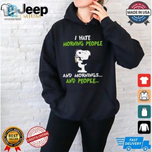 Funny Sleepy Snoopy Coffee Tshirt Hate Mornings People hotcouturetrends 1 1