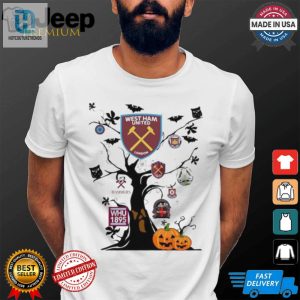 West Ham F.C. Spooky Tree Shirt Hammers Halloween Laughs hotcouturetrends 1 2