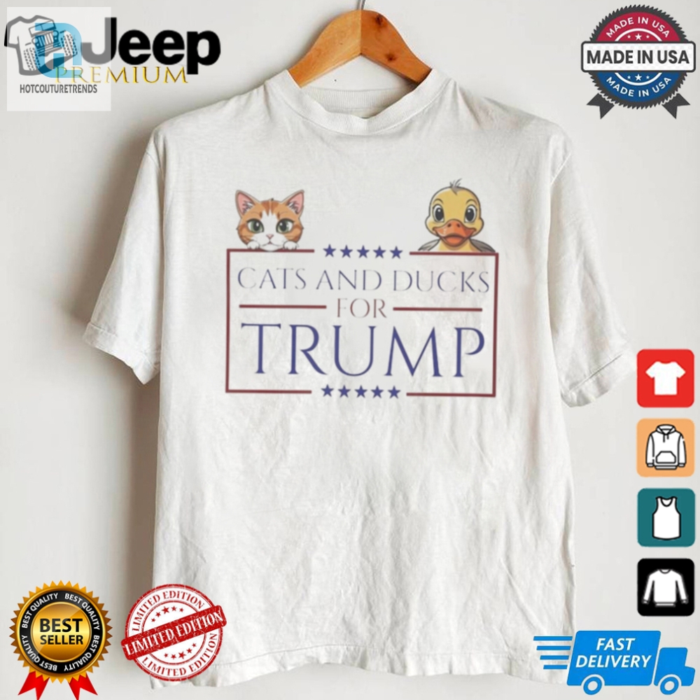 Funny Cats  Ducks Trump Vance Shirt  Unique Political Humor