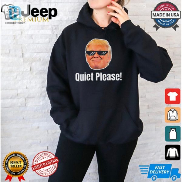 Hilarious Quiet Please Trump Harris Debate Tshirt hotcouturetrends 1 2