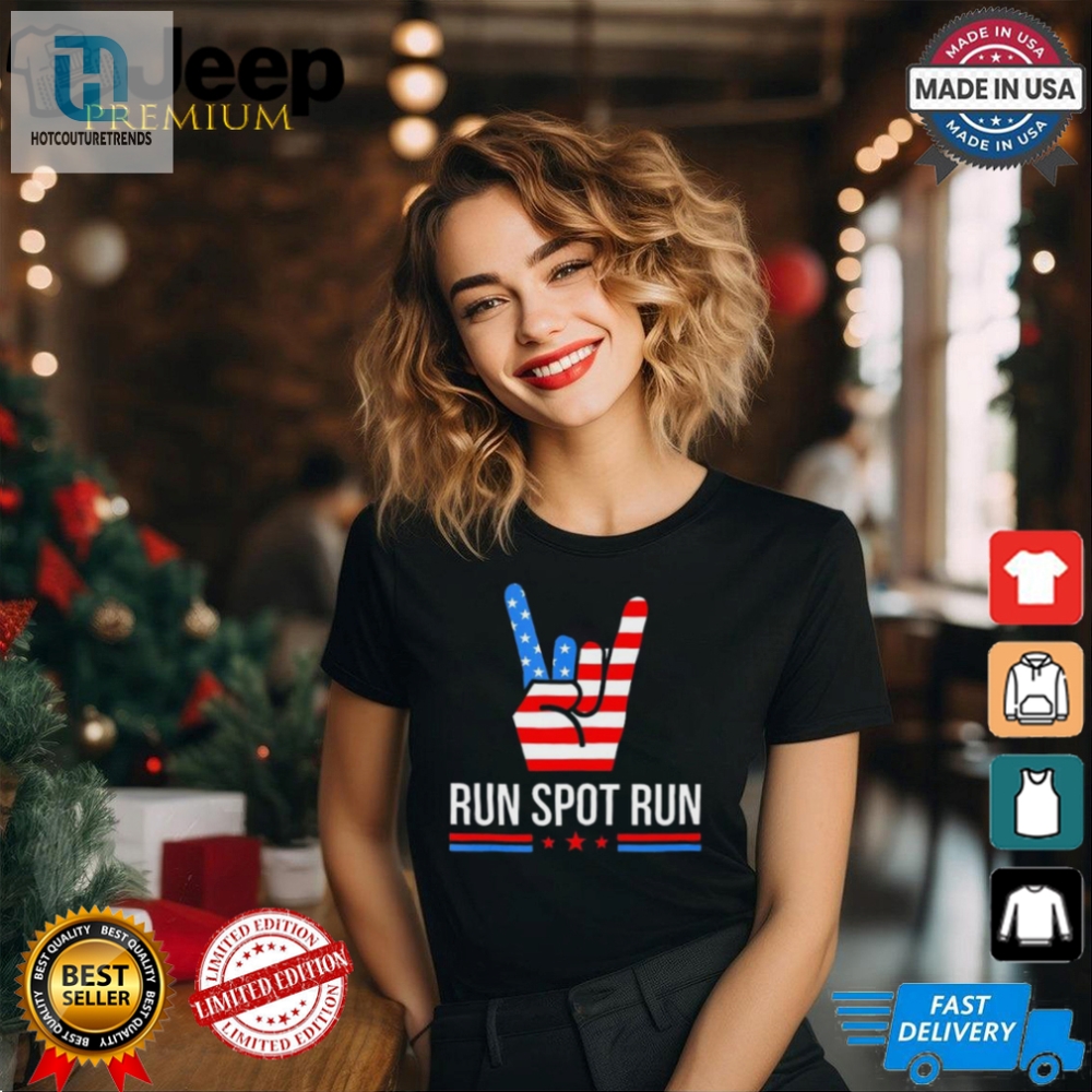 Run Spot Run 2024 Tee Hilarious Bipartisan Election Fun