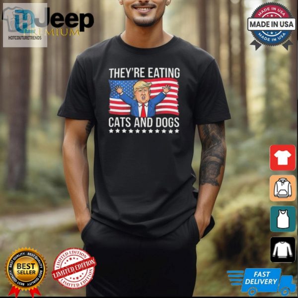 Funny Theyre Eating The Dogs Usa Flag Tshirt Unique Gift hotcouturetrends 1