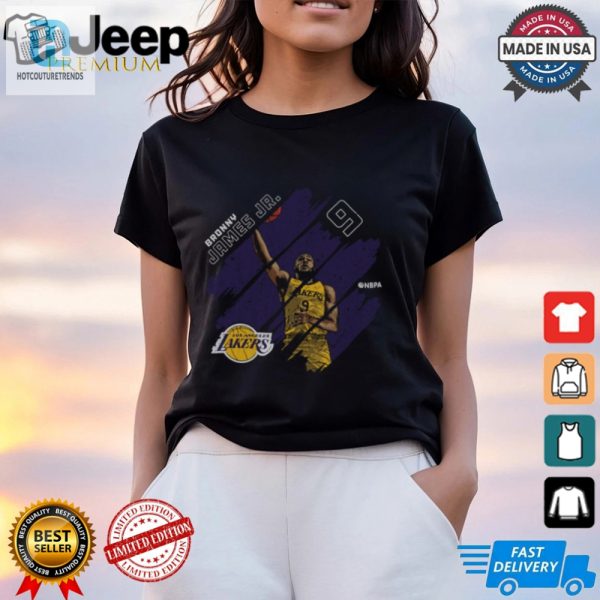 Score Big Laughs In Bronny James Jr. Lakers Stripes Shirt hotcouturetrends 1