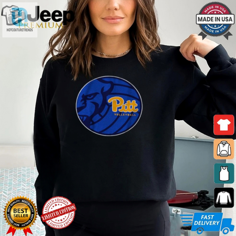 Spike Your Style Funny Pitt Panthers Volleyball Tee