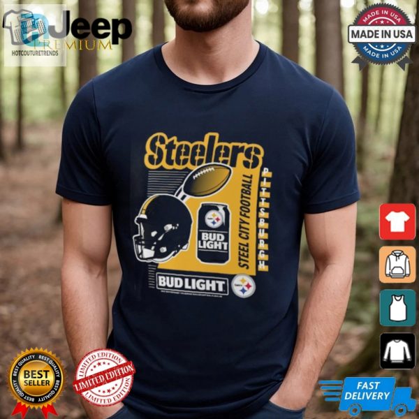 Score Laughs Cheers Funny Pittsburgh Steelers Busch Tee hotcouturetrends 1 2