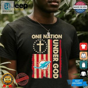 Funny Unique Dophing One Nation Under God Tee hotcouturetrends 1 1