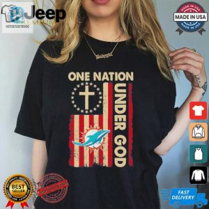 Funny Unique Dophing One Nation Under God Tee hotcouturetrends 1 3