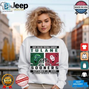 Score Big Laughs Ou Vs Tulane 2024 Matchup Tee hotcouturetrends 1 2