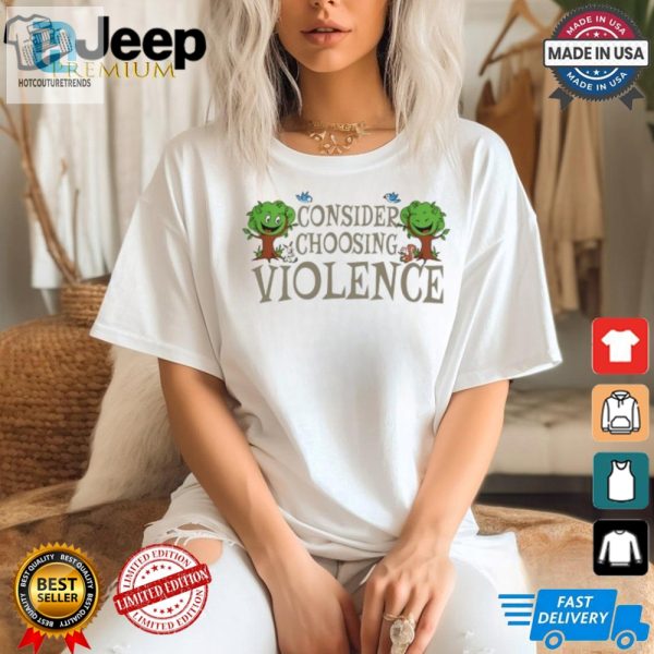 Funny Unique Adrianne Curry Choose Violence Tee hotcouturetrends 1 1