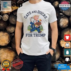 Trump 2024 Funny Cats Ducks Tshirt For Pet Lovers hotcouturetrends 1 3