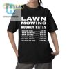 Funny Lawn Mowing Hourly Tshirt Unique Grasscutting Tee hotcouturetrends 1