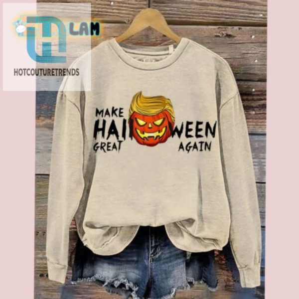 Make Halloween Great Again Funny Long Sleeve Sweatshirt hotcouturetrends 1