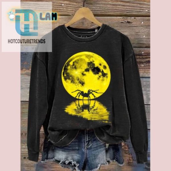 Spooky Spider Moon Sweatshirt Scary Fun For Casual Chills hotcouturetrends 1