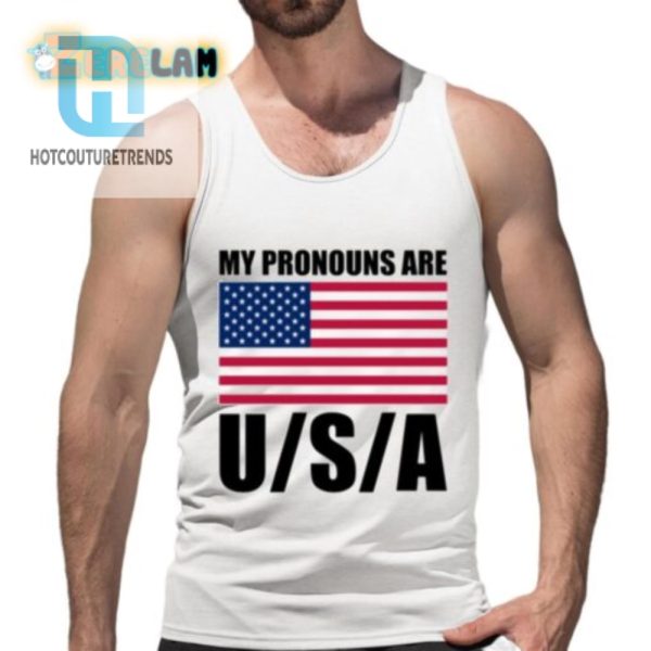 Proudly Patriotic Pronouns Usa Flag Tee With A Twist hotcouturetrends 1 4