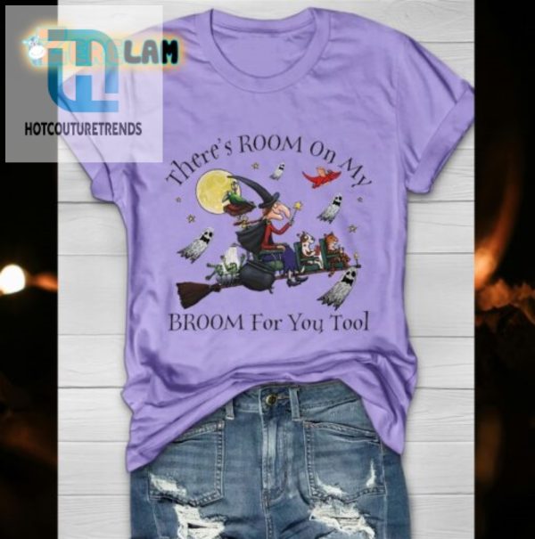 Spooky Funny Witch Pet Halloween Art Tshirt Hop On hotcouturetrends 1 1