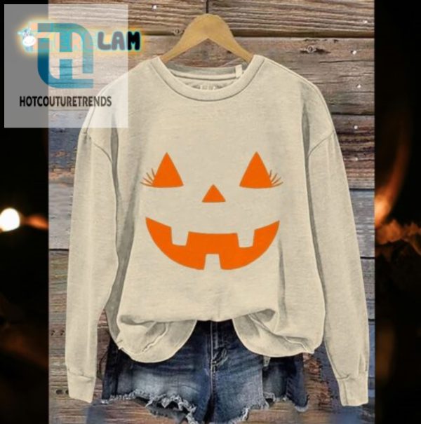 Funny Pumpkin Face Sweatshirt Perfect For Halloween Fun hotcouturetrends 1