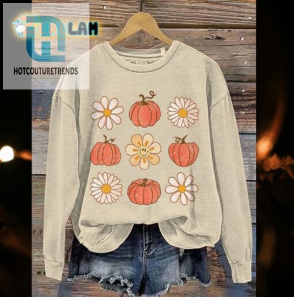 Tickled Pink Quirky Pumpkin Patch Sweatshirt For Fun Fashion hotcouturetrends 1