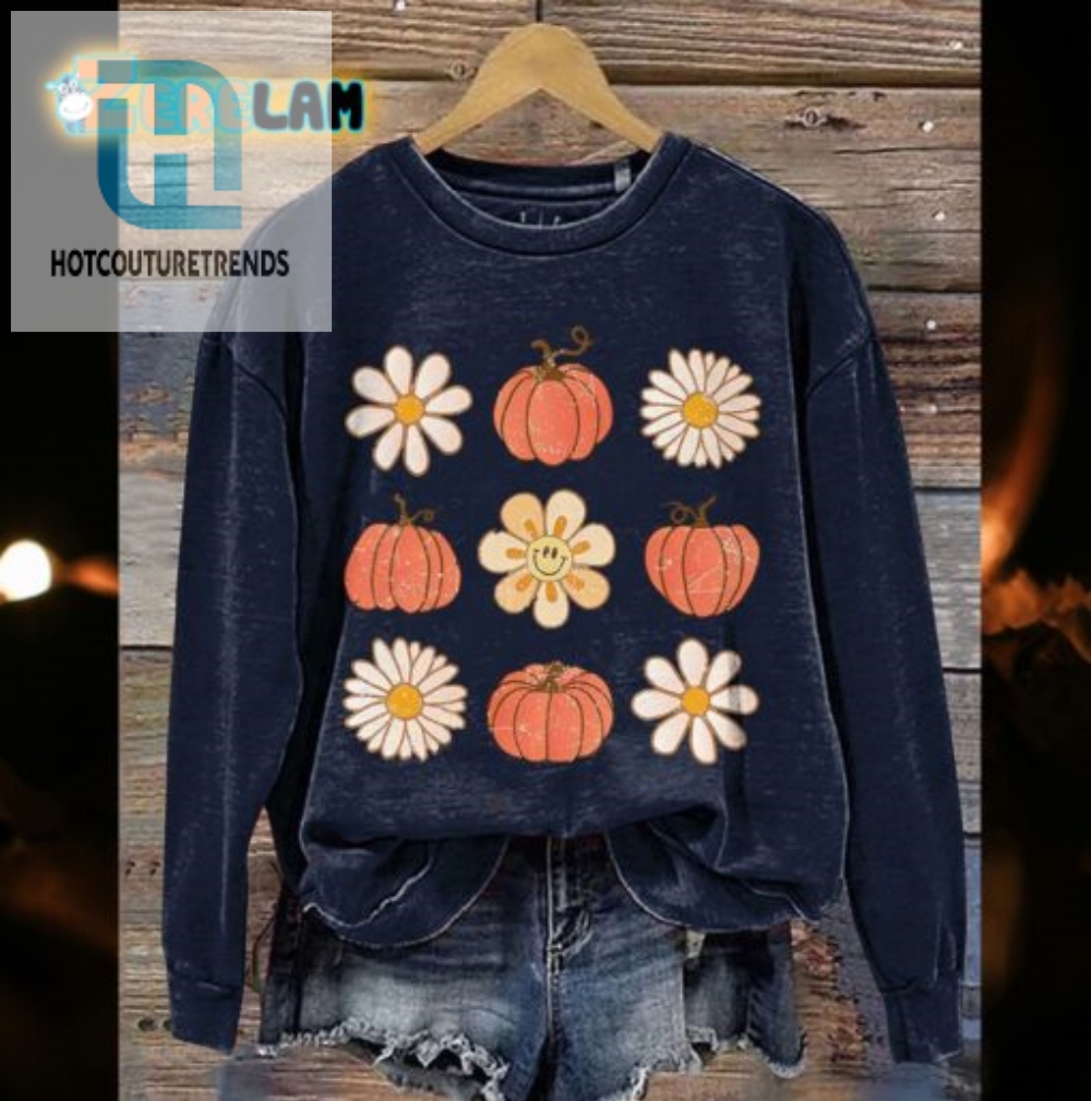 Tickled Pink Quirky Pumpkin Patch Sweatshirt For Fun Fashion