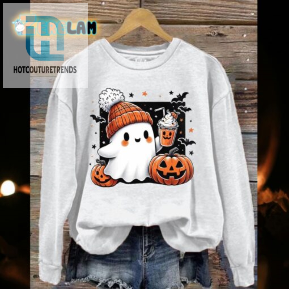 Spooky Chic Womens Funny Ghost Sweatshirt For Halloween