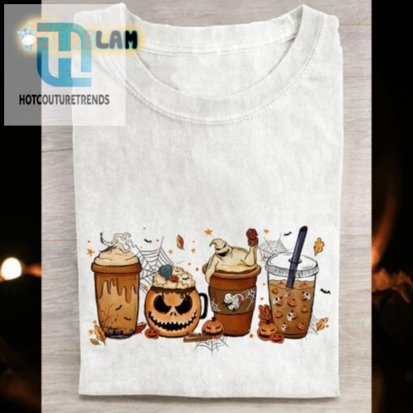 Sip Spook Funny Coffee Monster Castle Tee For Halloween hotcouturetrends 1