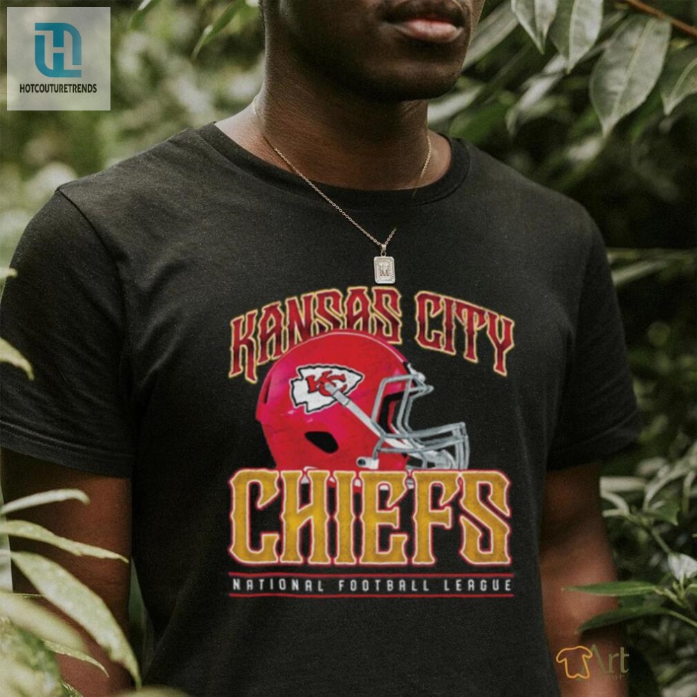 Kansas City Chiefs Helmet Garment Dyed Heavyweight T Shirt 