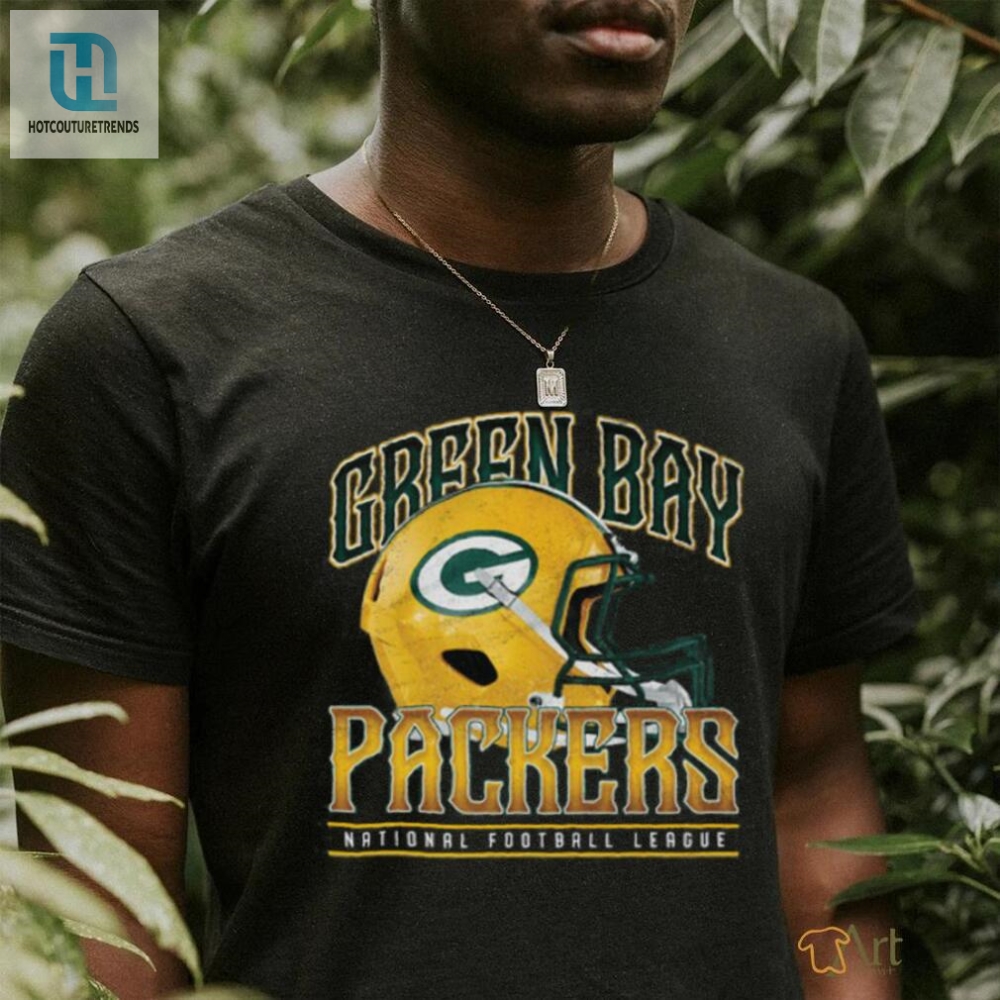 Green Bay Packers Helmet Garment Dyed Heavyweight T Shirt 