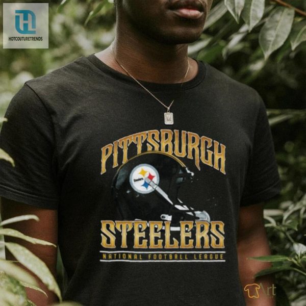 Pittsburgh Steelers Helmet Garment Dyed Heavyweight T Shirt hotcouturetrends 1 1