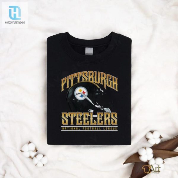 Pittsburgh Steelers Helmet Garment Dyed Heavyweight T Shirt hotcouturetrends 1 2