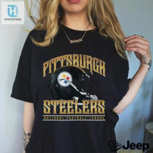 Pittsburgh Steelers Helmet Garment Dyed Heavyweight T Shirt hotcouturetrends 1 3