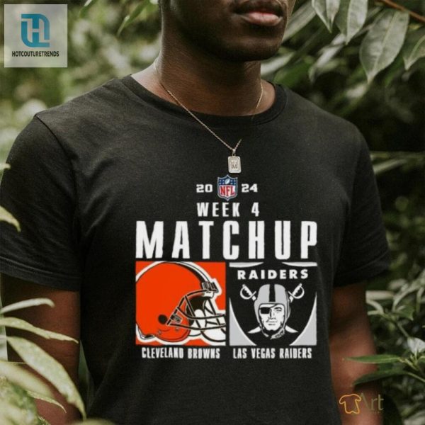 Official Cleveland Browns Vs Las Vegas Raiders 2024 Nfl Week 4 Matchup T Shirt hotcouturetrends 1 1