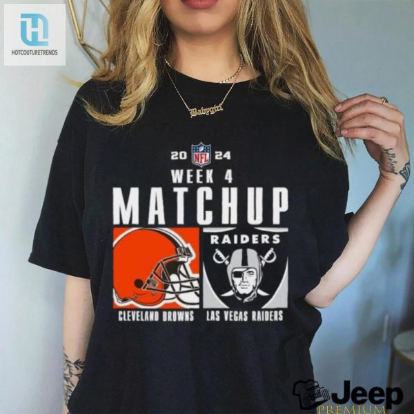 Official Cleveland Browns Vs Las Vegas Raiders 2024 Nfl Week 4 Matchup T Shirt hotcouturetrends 1 3