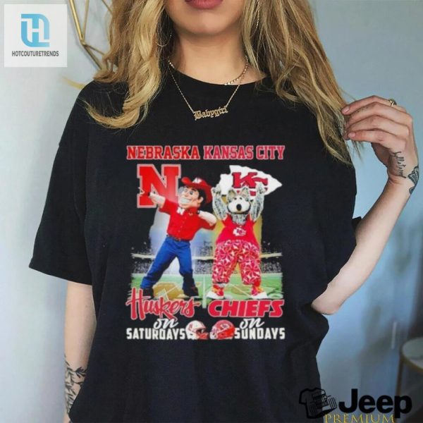 Herbie Husker Nebraska Huskers On Saturdays X Kc Wolf Kansas City Chiefs On Sundays Shirt hotcouturetrends 1 3