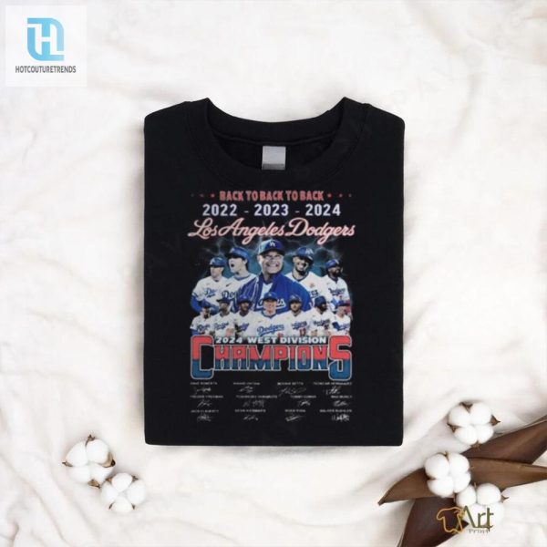 Los Angeles Dodgers 2024 West Division Champs Back To Back To Back T Shirt hotcouturetrends 1 2