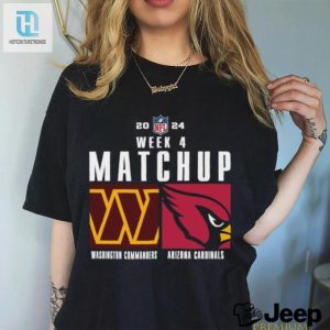 Official Washington Commanders Vs Arizona Cardinals 2024 Nfl Week 4 Matchup T Shirt hotcouturetrends 1 3