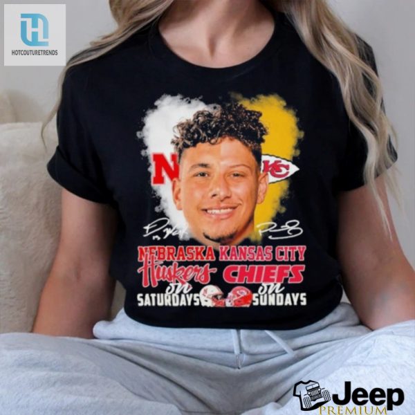 Raiola Mahomes Faces Huskers On Saturdays X Chiefs On Sundays Signatures Shirt hotcouturetrends 1