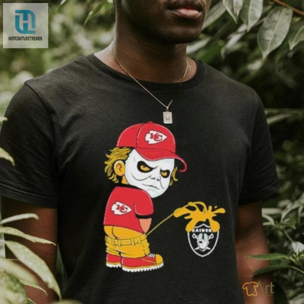 Michael Myers X Kansas City Chiefs Pee On Las Vegas Raiders Shirt hotcouturetrends 1 1