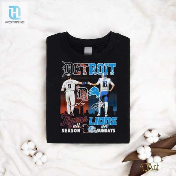 Detroit Tigers All Season X Detroit Lions On Sundays Shirt hotcouturetrends 1 2