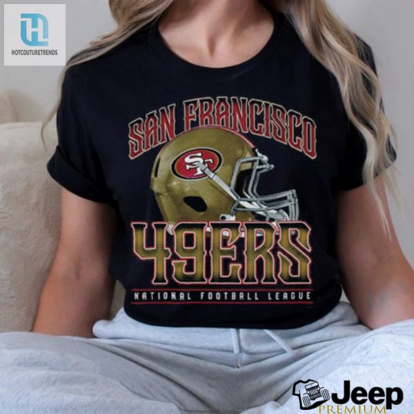 San Francisco 49Ers Helmet Garment Dyed Heavyweight T Shirt hotcouturetrends 1