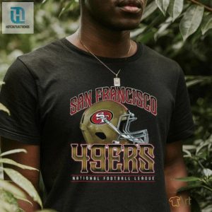 San Francisco 49Ers Helmet Garment Dyed Heavyweight T Shirt hotcouturetrends 1 1