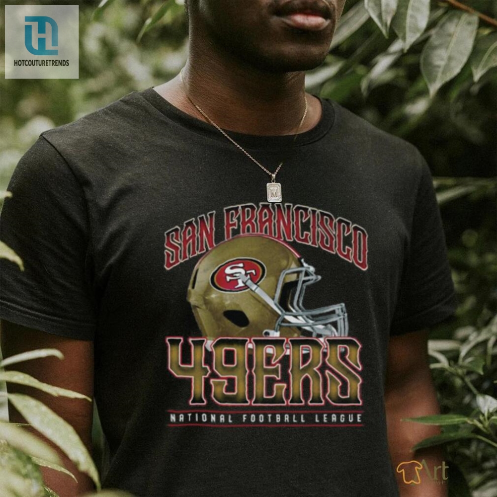 San Francisco 49Ers Helmet Garment Dyed Heavyweight T Shirt 