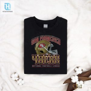 San Francisco 49Ers Helmet Garment Dyed Heavyweight T Shirt hotcouturetrends 1 2