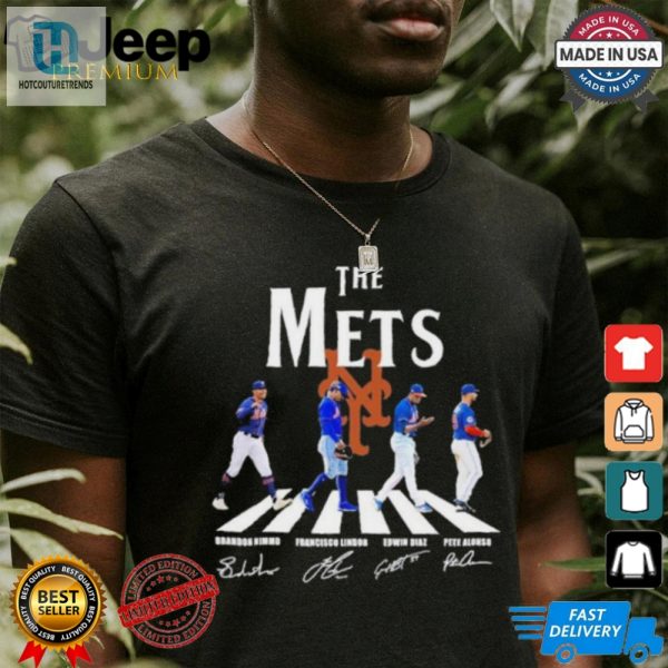 The New York Mets Abbey Road Nimmo Lindor Diaz And Alonso Shirt hotcouturetrends 1 3