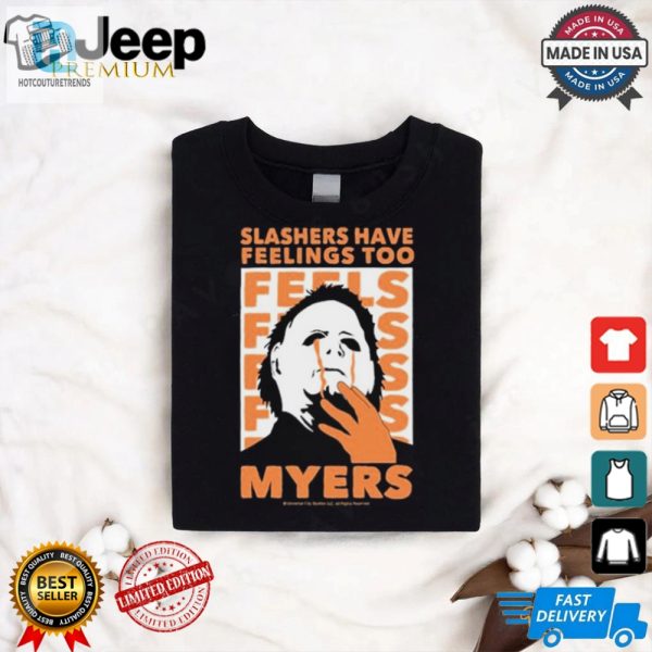 Riot Society Halloween 2024 Michael Myers Slashers Have Feelings Too Painting T Shirt hotcouturetrends 1 1