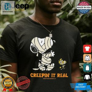 Creepin It Real Peanuts Snoopy Woodstock Mummy T Shirt hotcouturetrends 1 3